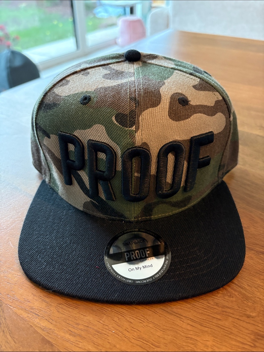 PROOF Camo Snapback Hat with Black Brim